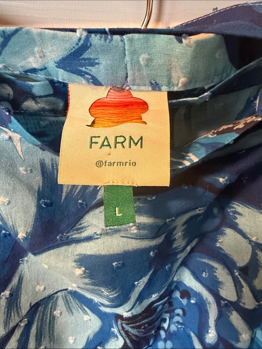 Farm Rio Azulejo Tile Midi Wrap Skirt Size Large - Picture 2 of 2